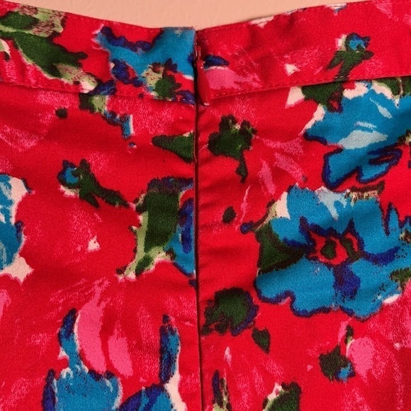 Talbots Floral Pleated A-line Skirt Sz. 14 - Picture 8 of 13
